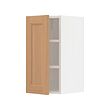 METOD - Kabinet dinding dengan rak, putih/Vedhamn kayu oak, 30x37x60 cm