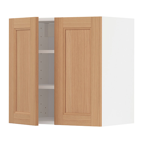METOD wall cabinet with shelves/2 doors