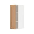 METOD - Wall cabinet with shelves, white/Vedhamn oak, 30x37x80 cm