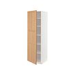 METOD - High cabinet with shelves, white/Vedhamn oak, 60x60x200 cm