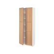 METOD - High cabinet with shelves, white/Vedhamn oak, 80x37x200 cm