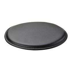 PÄRLETERNELL - Chair pad, Grann black, 35 cm