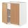 METOD - base cabinet with shelves/2 doors, white/Vedhamn oak, 80x60x80 cm | IKEA Indonesia - PE839559_S1