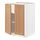 METOD - kabinet dasar dg rak/2 pintu, putih/Vedhamn kayu oak, 60x60x80 cm | IKEA Indonesia - PE839562_S1