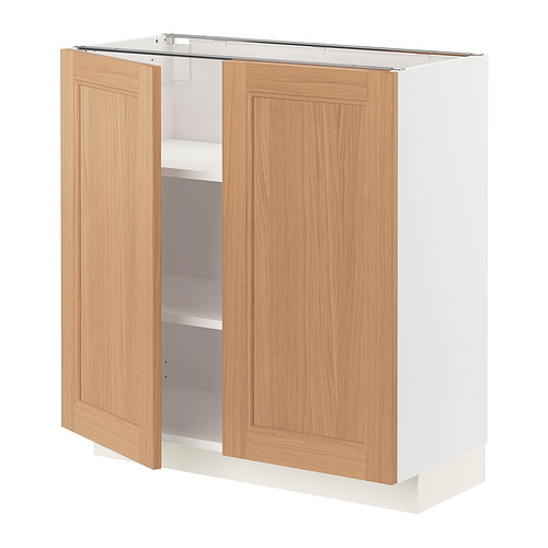 METOD base cabinet with shelves/2 doors