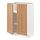 METOD - base cabinet with shelves/2 doors, white/Vedhamn oak, 60x37x80 cm | IKEA Indonesia - PE839564_S1