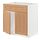 METOD - kbnt dsr u bk cci dg 2 pt/pntu dpn, putih/Vedhamn kayu oak, 80x60x80 cm | IKEA Indonesia - PE839569_S1
