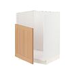 METOD - Kabinet dasar u wastafel TALLSJÖN, putih/Vedhamn kayu oak, 60x60x80 cm