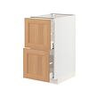 METOD/MAXIMERA - Base cb 2 fronts/2 high drawers, white/Vedhamn oak, 40x60x80 cm