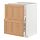 METOD/MAXIMERA - kbnt dsr 2 pntu dpn/2 laci tinggi, putih/Vedhamn kayu oak, 60x60x80 cm | IKEA Indonesia - PE839588_S1