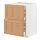 METOD/MAXIMERA - base cab f hob/2 fronts/2 drawers, white/Vedhamn oak, 60x60x80 cm | IKEA Indonesia - PE839608_S1