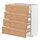 METOD/MAXIMERA - kabinet dasar 4 pintu depan/4 laci, putih/Vedhamn kayu oak, 80x37x80 cm | IKEA Indonesia - PE839599_S1