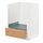 METOD/MAXIMERA - base cabinet for oven with drawer, white/Vedhamn oak, 60x60x80 cm | IKEA Indonesia - PE839609_S1