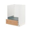 METOD/MAXIMERA - Kbnt dsr utk oven dg laci, putih/Vedhamn kayu oak, 60x60x80 cm