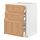 METOD/MAXIMERA - base cab f hob/3 fronts/3 drawers, white/Vedhamn oak, 60x60x80 cm | IKEA Indonesia - PE839571_S1