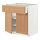 METOD/MAXIMERA - base cabinet with drawer/2 doors, white/Vedhamn oak, 80x60x80 cm | IKEA Indonesia - PE839613_S1