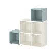 EKET - Cabinet combination with feet, white/light grey-blue, 105x35x107 cm
