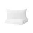DVALA - Duvet cover and 2 pillowcases, white, 200x200/50x80 cm