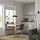 KARLPETTER/EKEDALEN - meja dan 2 kursi, kayu oak/Gunnared abu-abu medium dilapisi krom, 80/120 cm | IKEA Indonesia - PE948253_S1