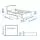 MALM bed frame, high, w 2 storage boxes