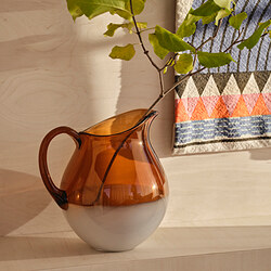 OMMJÄNGE - Jug, glass/brown, 2.7 l