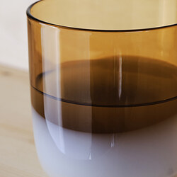 OMMJÄNGE - Glass, brown, 28 cl