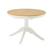 ROSENTORP - meja yang dapat dipanjangkan, veneer kayu ash/putih, 110/155 cm | IKEA Indonesia - E1017389_S2