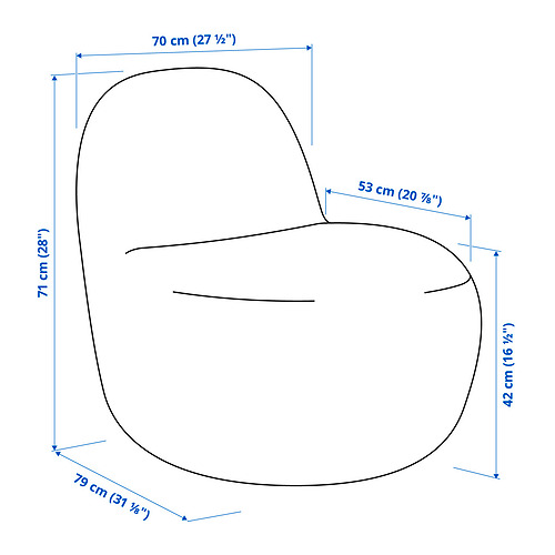 LILLESÄTER Measurement Illustration