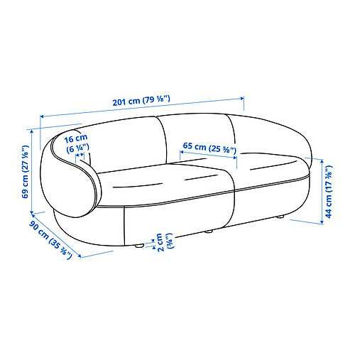 LILLESÄTER Measurement Illustration