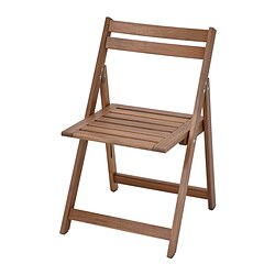 NÄMMARÖ - Chair, outdoor, foldable/light brown stained