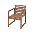 NÄMMARÖ - chair with armrests, outdoor, light brown stained | IKEA Indonesia - PE880063_S2