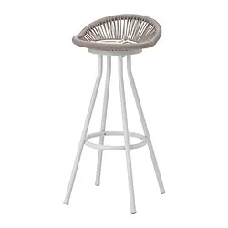 SEGERÖN - Bar stool, outdoor, swivel white/beige