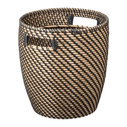 RÅGKORN - Pot tanaman, dalam/luar ruang abu-abu tua/krem, 24 cm