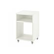 VIHALS - Bedside table, white, 37x37 cm