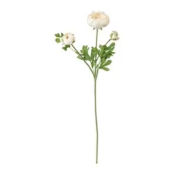 SMYCKA - Bunga tiruan, Ranunculus/putih, 52 cm
