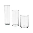 CYLINDER - Vas, set isi 3, kaca bening