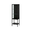 RUDSTA - Glass-door cabinet, anthracite, 42x37x155 cm