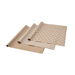 VINTERFINT - Rol kertas kado, pola campuran cokelat/putih, 3x0.7 m/2.10 m²
