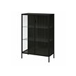 RUDSTA - Glass-door cabinet, anthracite, 80x37x120 cm