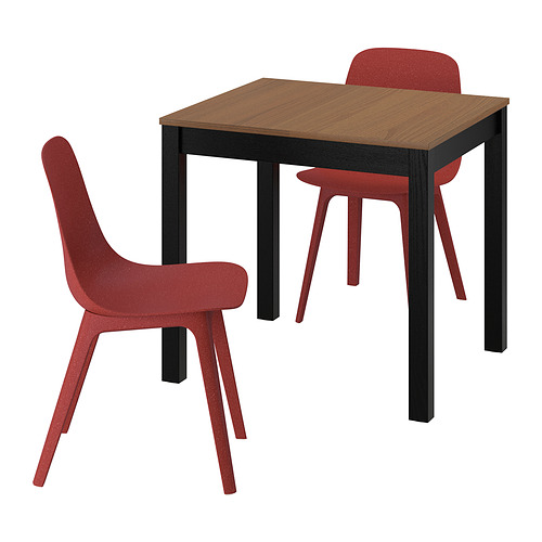 ODGER/ÅLHULT meja dan 2 kursi