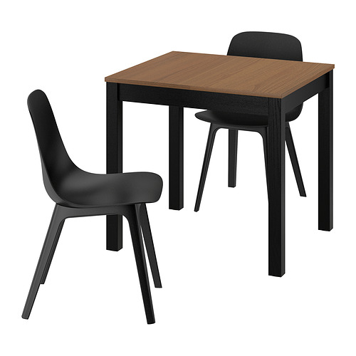 ODGER/ÅLHULT meja dan 2 kursi