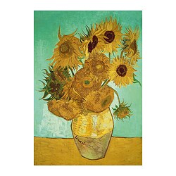 PJÄTTERYD - Picture, Vase With Twelve Sunflowers, 70x100 cm