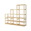 IVAR - 3 sections/shelves, pine, 259x50x226 cm