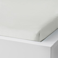 TAGGVALLMO - Fitted sheet, white, 90x200 cm