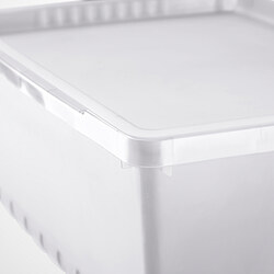 UPPSNOFSAD - Storage box with lid, transparent, 35x25x14 cm/9 l