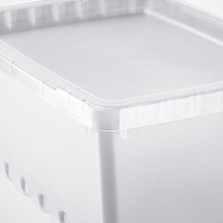 UPPSNOFSAD - Storage box with lid, transparent, 25x17x12 cm/3.5 l