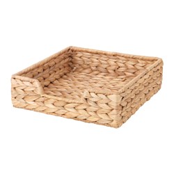 CISSAN - Tempat serbet, eceng gondok, 23x23 cm