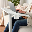 MITTZON - Laptop table with castors, white, 66x50 cm