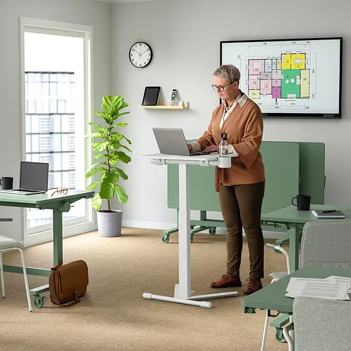 MITTZON meja laptop dengan roda