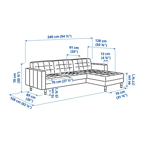 LANDSKRONA Measurement Illustration